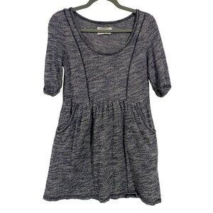 Anthropologie Saturday Sunday Space Dye Gray Dress w/Pockets‎ Size S